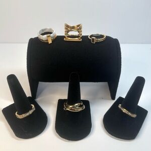 Size 8 gold-plated bundle (6 rings)